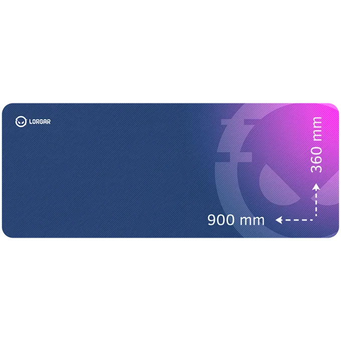 Lorgar Main 139, Gaming mouse pad, High-speed surface, Purple anti-slip rubber base, size: 900mm x 360mm x 3mm, weight 0.6kg — image 1