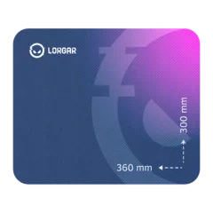 Lorgar Main 133, Gaming mouse pad, High-speed surface, Purple anti-slip rubber base, size: 360mm x 300mm x 3mm, weight 0.2kg