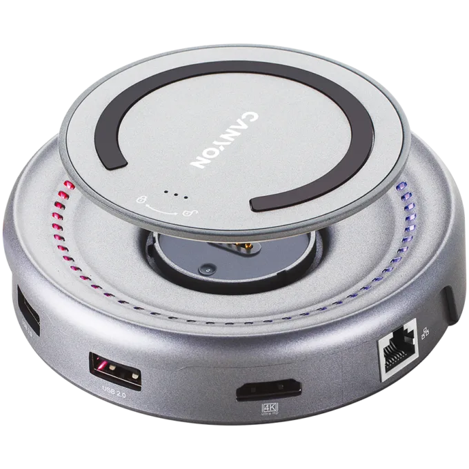 CANYON hub DS-7 7in1 USB-C Wireless Space Grey — image 1