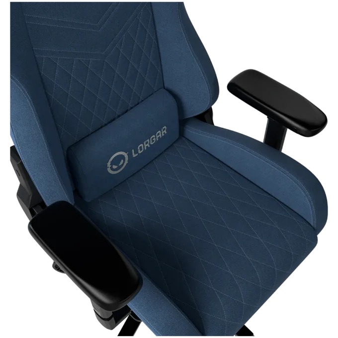 LORGAR Ace 422, Gaming chair, Anti-stain durable fabric, 1.8 mm metal frame, multiblock mechanism, 4D armrests, 5 Star aluminium base, Class-4 gas lift, 75mm PU casters, Blue — image 6