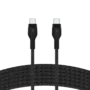 BELKIN  USB-C to USB-C 2.0 Braided silicone, 3M, Black