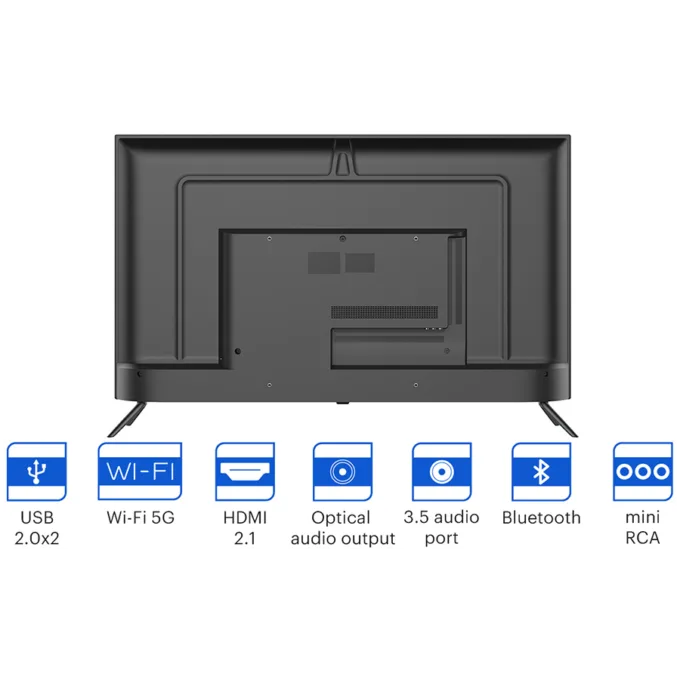 43', UHD, Google Android TV, Black, 3840x2160, 60 Hz, , 2x10W, 53 kWh/1000h , BT5, HDMI ports 4, 24 months — image 8