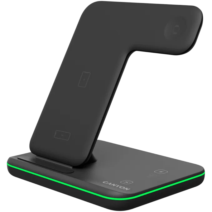 CANYON wireless charger WS-303 15W 3in1 Black — image 3