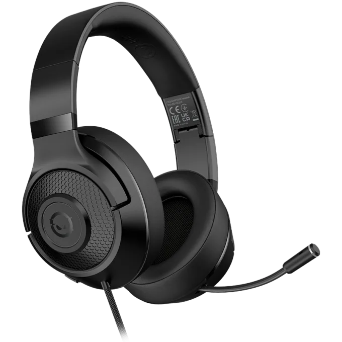 LORGAR Noah 101, Gaming headset with microphone, 3.5mm jack connection, cable length 2m, foldable design, PU leather ear pads, size: 185*195*80mm, 0.245kg, black — image 1