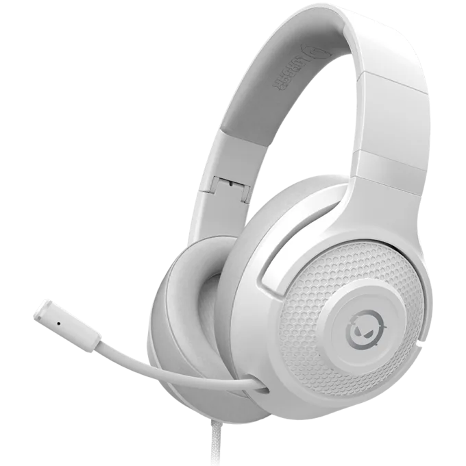 LORGAR Noah 101, Gaming headset with microphone, 3.5mm jack connection, cable length 2m, foldable design, PU leather ear pads, size: 185*195*80mm, 0.245kg, white — image 2