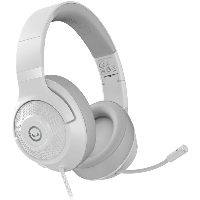 LORGAR Noah 101, Gaming headset with microphone, 3.5mm jack connection, cable length 2m, foldable design, PU leather ear pads, size: 185*195*80mm, 0.245kg, white — image 1