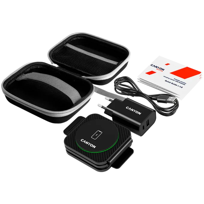 CANYON wireless charger WS-305 15W 3in1 Foldable Black — image 8