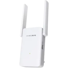 Mercusys ME70X AX1800 Wi-Fi Range Extender, 574 Mbps at 2.4 GHz + 1201 Mbps at 5 GHz, 2× Fixed External Antennas, 1 × Gigabit Port, Wall Plugged, 1024 QAM, OFDMA, MERCUSYS APP, Range Extender/Access Point mode, Beamforming, MU-MIMO