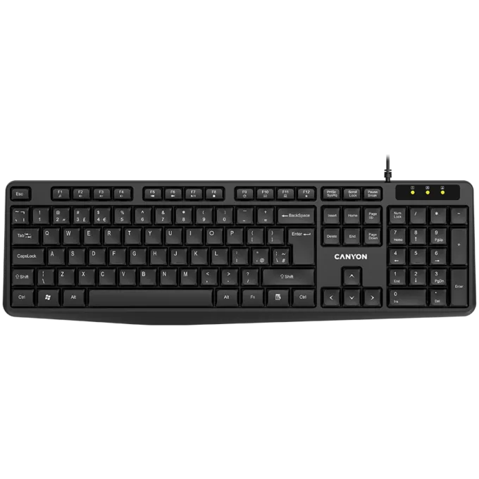 CANYON keyboard KB-1 EN Wired Black — image 1