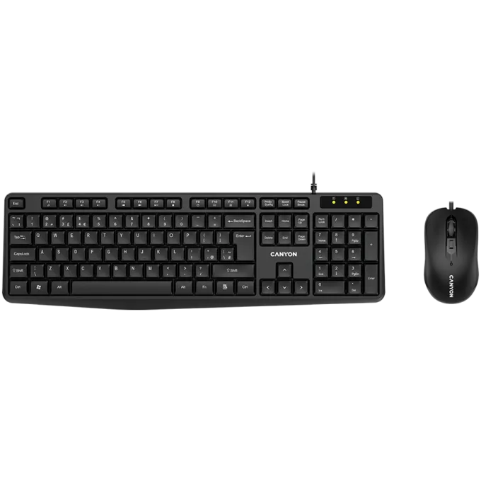 CANYON SET-1 EN/RU Keyboard+Mouse Wired Black — image 1