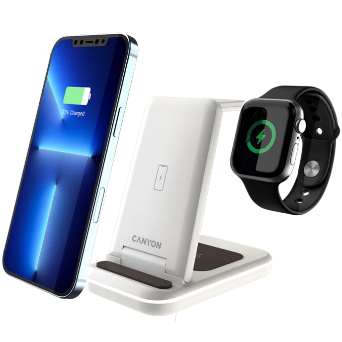 CANYON wireless charger WS-304 15W 3in1 Cosmic Latte — image 7