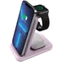 CANYON wireless charger WS-304 15W 3in1 Iced Pink