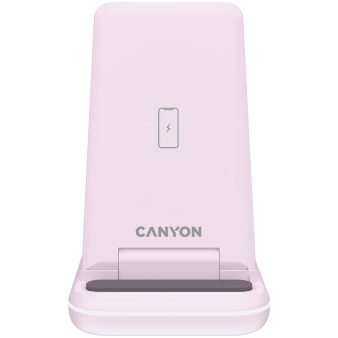 CANYON wireless charger WS-304 15W 3in1 Iced Pink — image 3