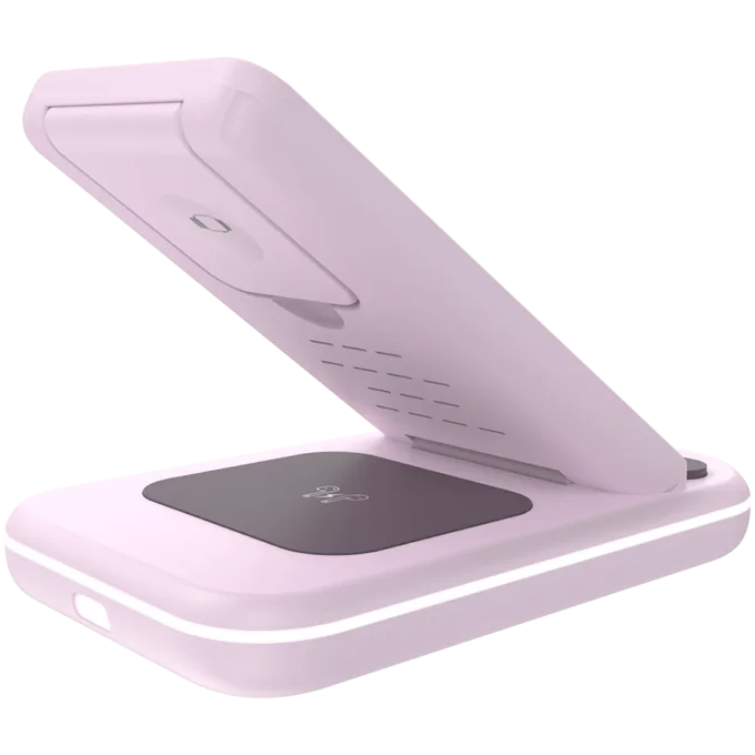 CANYON wireless charger WS-304 15W 3in1 Iced Pink — image 5