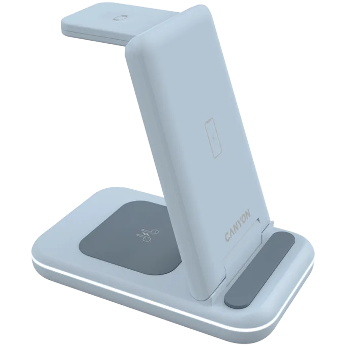 CANYON wireless charger WS-304 15W 3in1 Blue — image 4