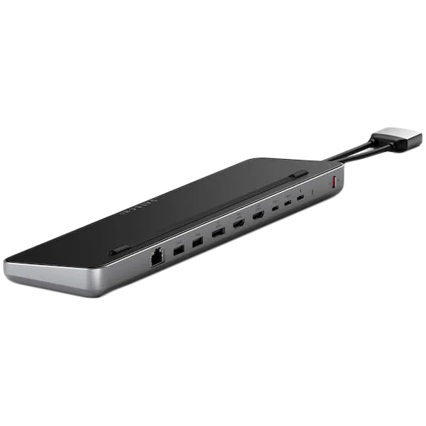 SATECHI Dual Dock Stand - Docking Station with NVMe SSD Enclosure (Space Gray) — image 1