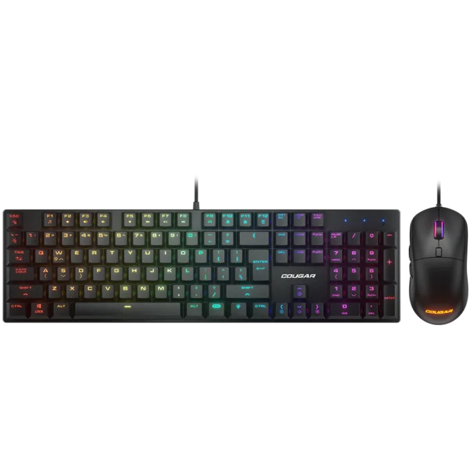 COUGAR | COMBAT | COMBO KB+Mouse | AURORA S Gaming Keyboard + SURPASSION EX Gaming Mouse, RU Layout — image 1
