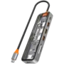 CANYON hub DS-13 7in1 4k USB-C Transparent Space Grey