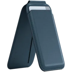 SATECHI Vegan-Leather Magnetic Wallet Stand (Dark Blue)