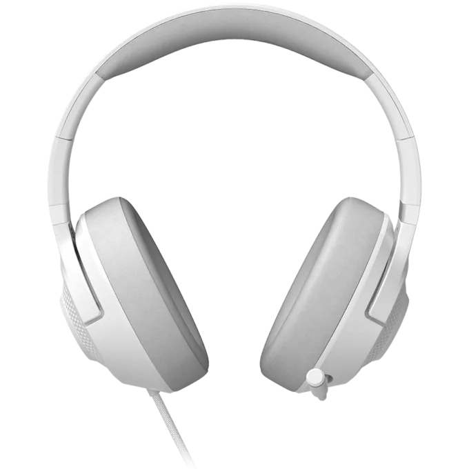 LORGAR Noah 101, Gaming headset with microphone, 3.5mm jack connection, cable length 2m, foldable design, PU leather ear pads, size: 185*195*80mm, 0.245kg, white — image 4