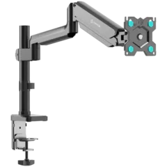 ONKRON Single Monitor Desk Mount for 13'' to 34" LCD LED Screens up to 12kg, Black.