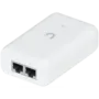 UBIQUITI PoE+ Adapter; Delivers up to 30W of PoE+; Additional power drives devices such as U6 LR, U6 Enterprise, Camera DSLR, and other PoE+ devices; Surge, peak pulse, and overcurrent protection; Contains RJ45 data input, AC cable with earth ground,