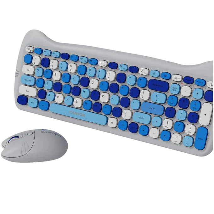 CANYON HSET-W6 EN Keyboard+Mouse Kitty Edition AAA+АА Wireless Blue — image 3