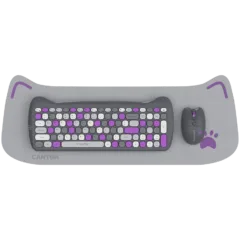CANYON HSET-W6 EN Keyboard+Mouse Kitty Edition AAA+АА Wireless Violet