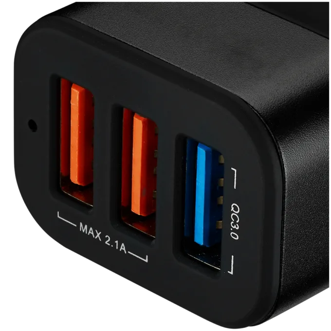 CANYON car charger C-07 QC 3.0 2.4A/3USB-A Black — image 4
