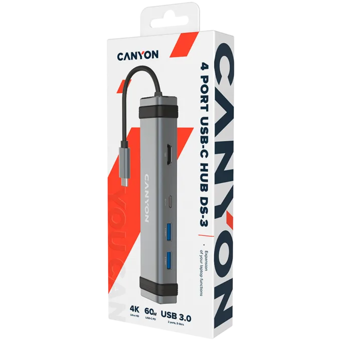 CANYON hub DS-3 4in1 USB-C Space Grey — image 4