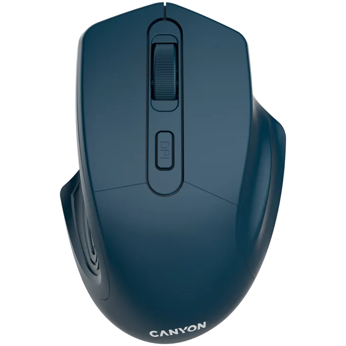 CANYON MW-15, 2.4GHz Wireless Optical Mouse with 4 buttons, DPI 800/1200/1600, Dark Blue, 115*77*38mm, 0.064kg — image 1
