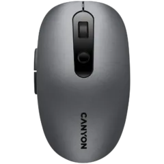 CANYON MW-9, 2 in 1 Wireless optical mouse with 6 buttons, DPI 800/1000/1200/1500, 2 mode(BT/ 2.4GHz), Battery AA*1pcs, Grey, 65.4*112.25*32.3mm, 0.092kg