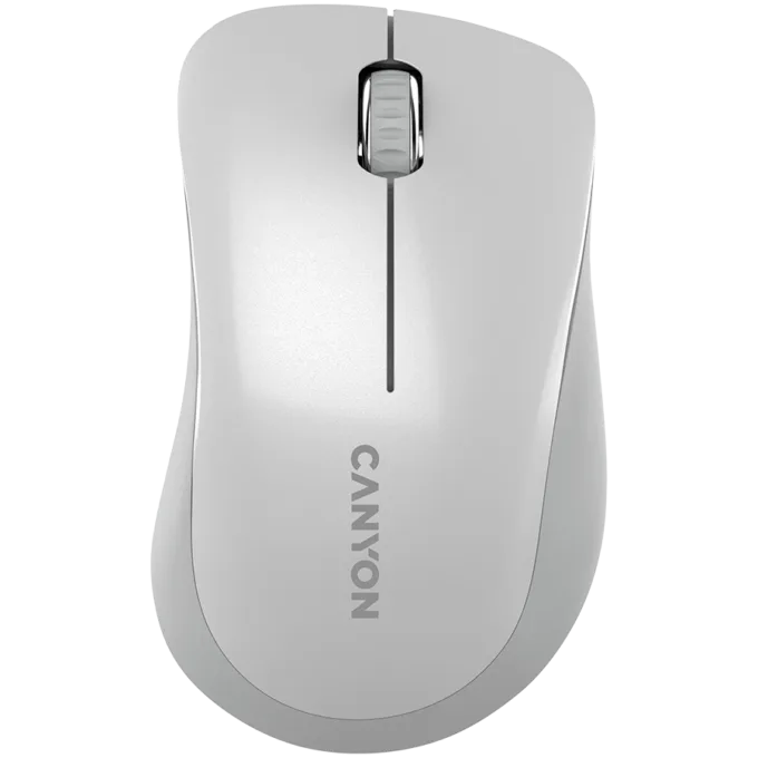 CANYON MW-11, 2.4 GHz  Wireless mouse ,with 3 buttons, DPI 1200, Battery:AAA*2pcs  ,pearl white grey67*109*38mm 0.063kg — image 1