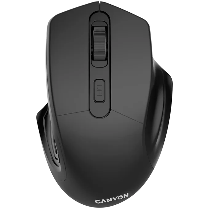 CANYON MW-15, 2.4GHz Wireless Optical Mouse with 4 buttons, DPI 800/1200/1600, Black, 115*77*38mm, 0.064kg — image 1