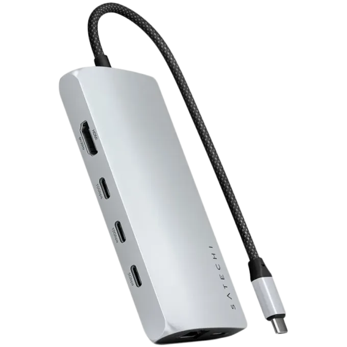 SATECHI USB-C MultiPort Adapter 8K with Ethernet V3 - Silver — image 1