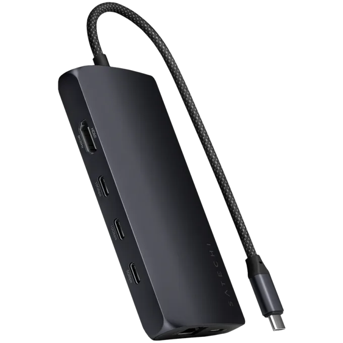 SATECHI USB-C MultiPort Adapter 8K with Ethernet V3 - Midnight — image 1