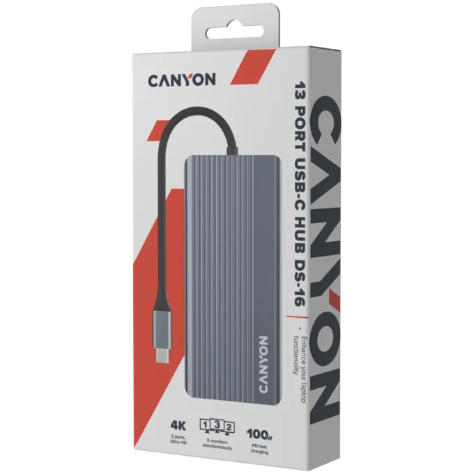 CANYON hub DS-16 13in1 4k USB-C Grey — image 7
