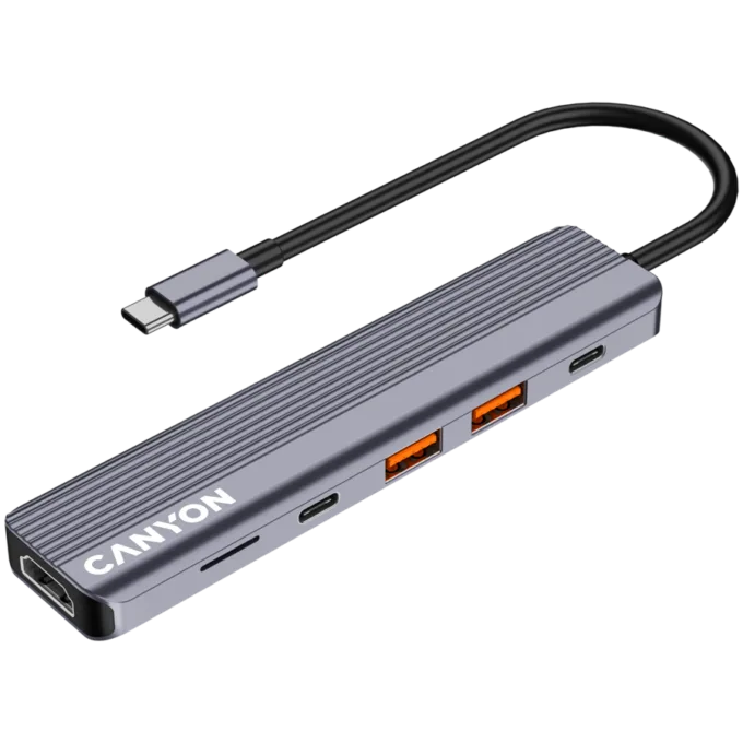 CANYON hub DS-17 6in1 4k USB-C Grey — image 3