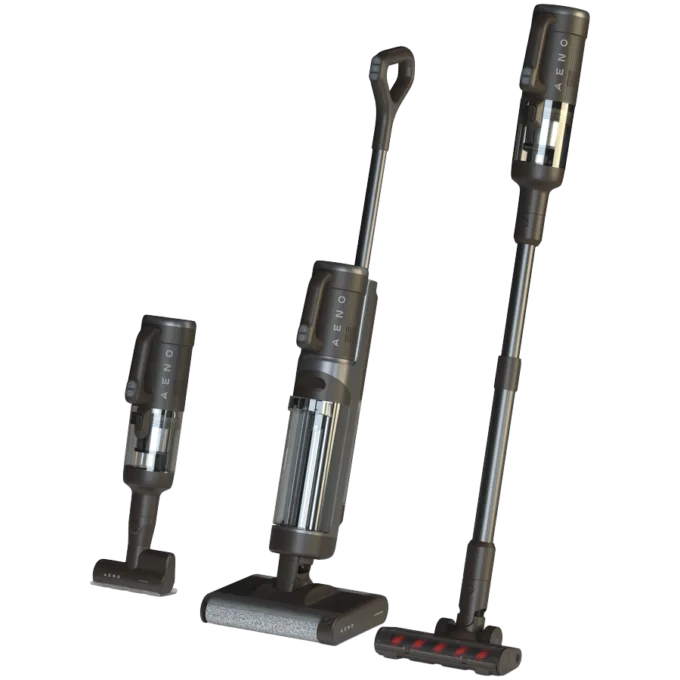 Aeno Cordless Transformer Vacuum Cleaner, Wet and Dry cleaning, 200W, 4000mAh; 14kPa; 21,6V, 2 rollers, autocleaning and drying — image 1