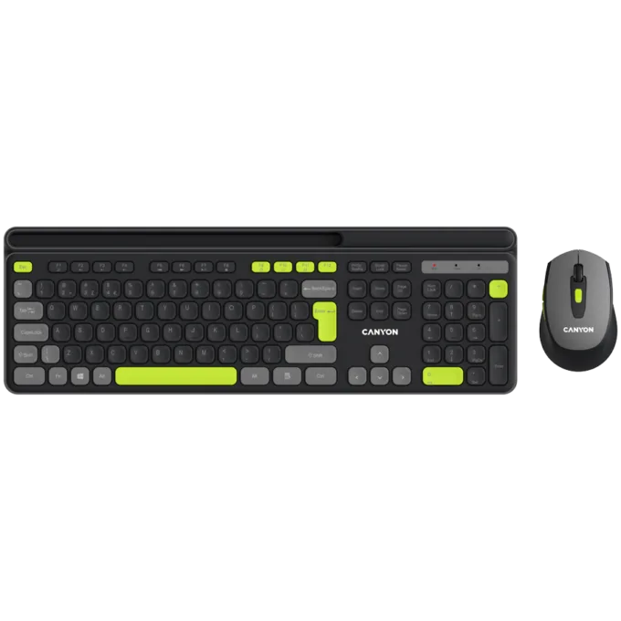 CANYON HSET-W5 EN Keyboard+Mouse AAA+AA Wireless Black — image 1