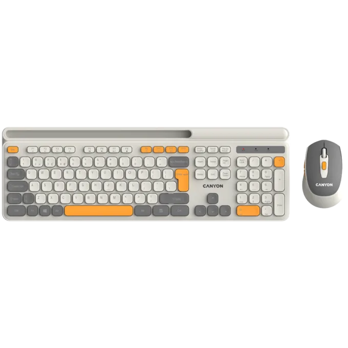 CANYON HSET-W5 EN Keyboard+Mouse AAA+AA Wireless Beige — image 1