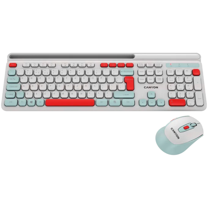 CANYON HSET-W5 EN Keyboard+Mouse AAA+AA Wireless White — image 2