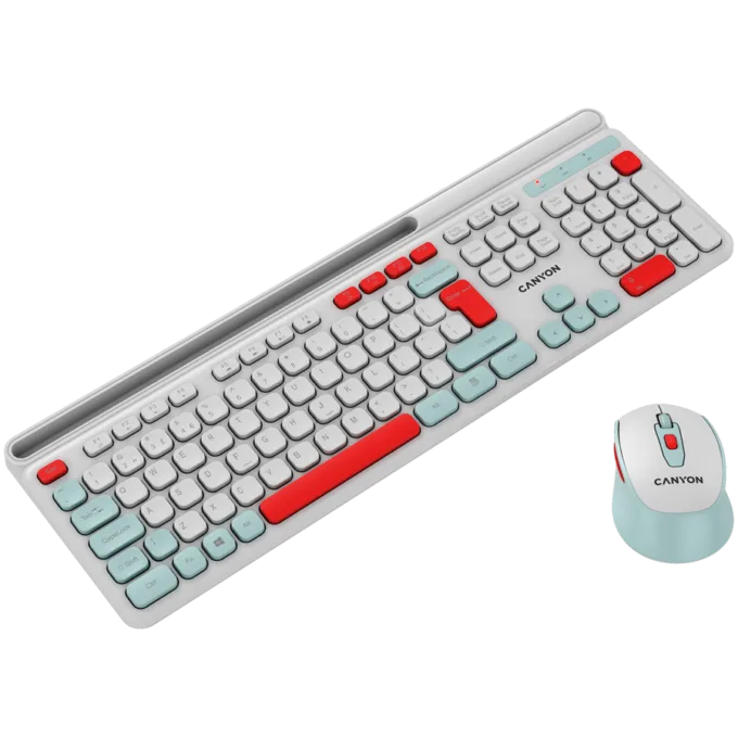 CANYON HSET-W5 EN Keyboard+Mouse AAA+AA Wireless White — image 3
