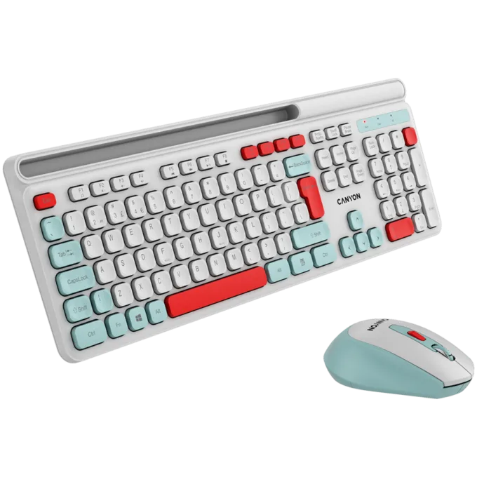 CANYON HSET-W5 EN Keyboard+Mouse AAA+AA Wireless White — image 4
