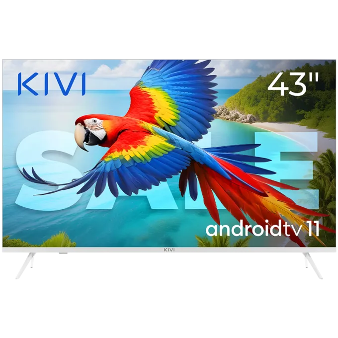 43', UHD, Android TV 11, White, 3840x2160, 60 Hz, Sound 2x12W, 53 kWh/1000h , BT5.1, HDMI ports 4, 24 months — image 1