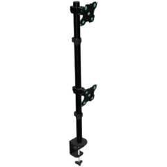 ONKRON Desk Mount for Two Monitors 13 - 34" up to 8 kg, Tilt-Swivel, with Rotation, Black