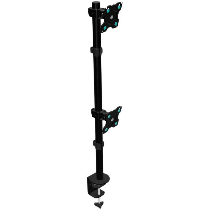 ONKRON Desk Mount for Two Monitors 13 - 34" up to 8 kg, Tilt-Swivel, with Rotation, Black — image 1