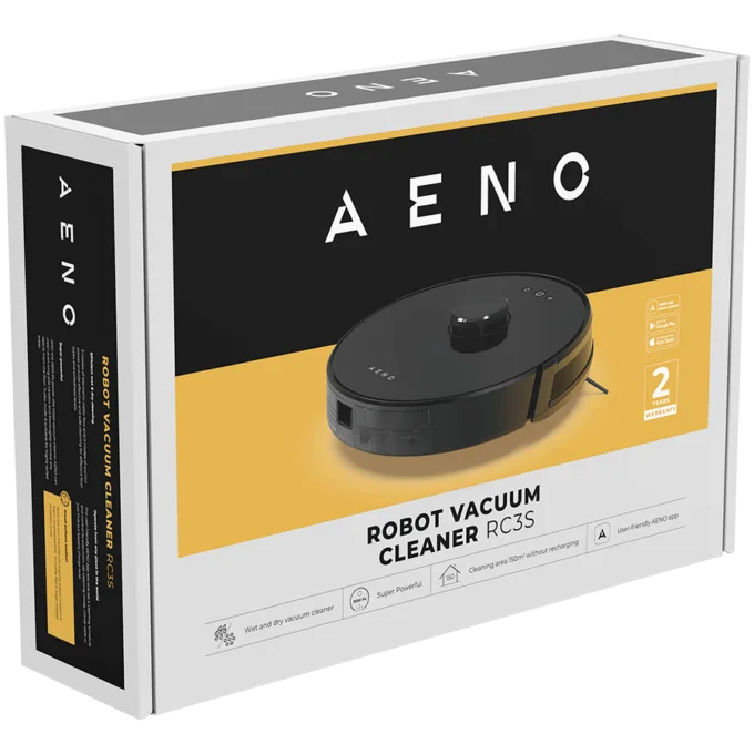 AENO Robot Vacuum Cleaner RC3S: wet & dry cleaning, smart control AENO App, powerful Japanese Nidec motor, turbo mode — image 10
