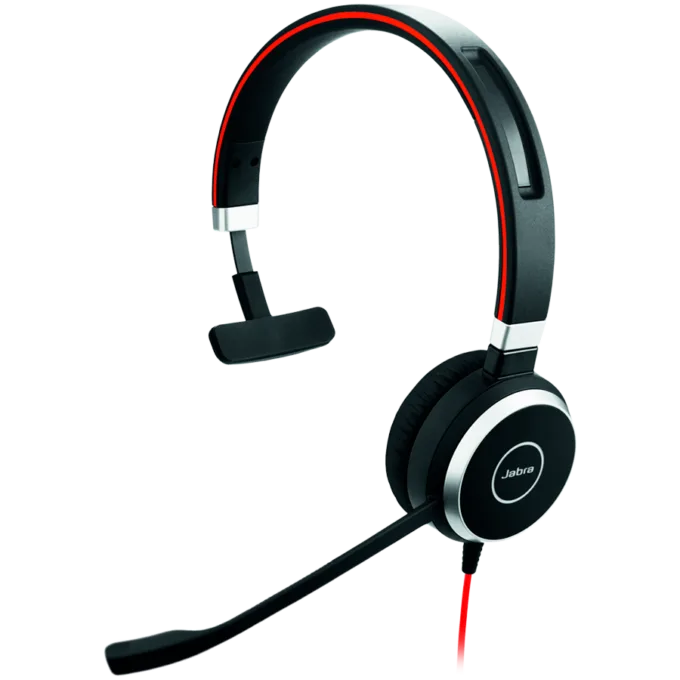 JABRA EVOLVE 40 UC Mono USB Headband, Noise cancelling, USB and 3.5 jack connectivity, with mute-button and volume control on the cord, Busylight , Discret boomarm — image 1