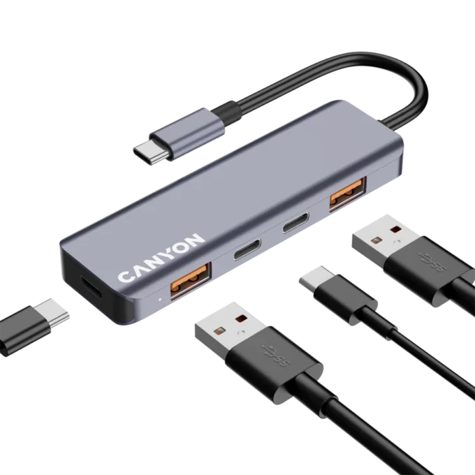 CANYON hub DS-18 5in1 USB-C Grey — image 5